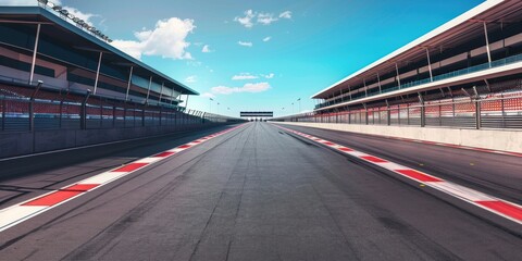 Race Track Perspective: A View of the Starting Line