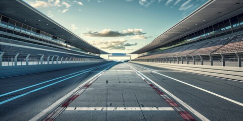 Empty Race Track