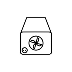 pc cpu fan flat box, eps vector illustration