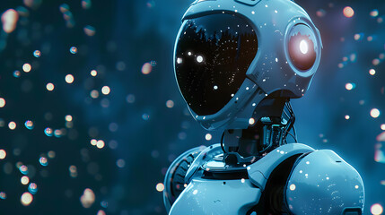 Futuristic Robot Face
