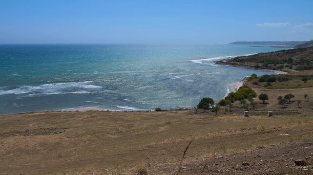 The south coast of Sicily in the summer
