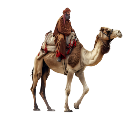 man ride camel