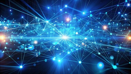 Fototapeta premium Abstract glowing lines and dots representing technology and innovation, abstract, background, glowing, lines, dots