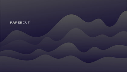 3d style paper layered cutout wallpaper for modern backdrop