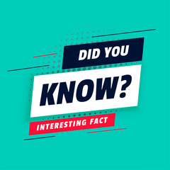 abstract did you know background for quiz fun and fact