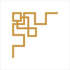 Luxury corner shape vector element