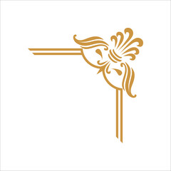Luxury corner shape vector element