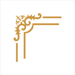 Luxury corner shape vector element