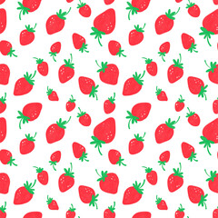 seamless pattern of strawberry for clothing repeatable background