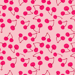 seamless pattern of cherry for surface fabric print repeatable backdrop wallpaper