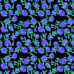 seamless pattern of blueberry for fabric print repeatable backdrop