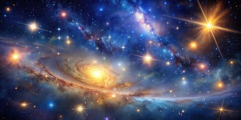 Obraz premium A stunning background of stars and galaxies, perfect for astronomy promotion, universe, space