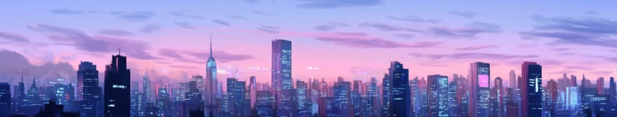 Obraz premium Urban Legend: A Cityscape Animated with Stories Written in the Skyline, Blending Myth and Metropolis for a Fantasy Narrative,Abstract concepts, game concept art, storybook illustrations