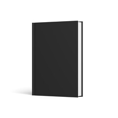 Black book isolated on white background. 3d illustration.