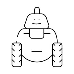 robot toy line icon vector. robot toy sign. isolated contour symbol black illustration