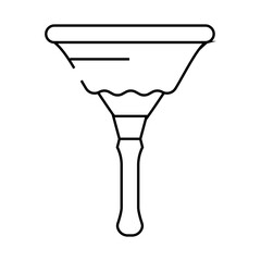 brush for cleaning windows line icon vector. brush for cleaning windows sign. isolated contour symbol black illustration