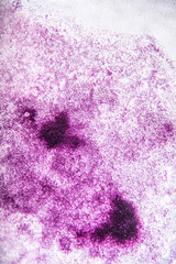 Closeup dust of metallic pigment sparkling with orange and red color