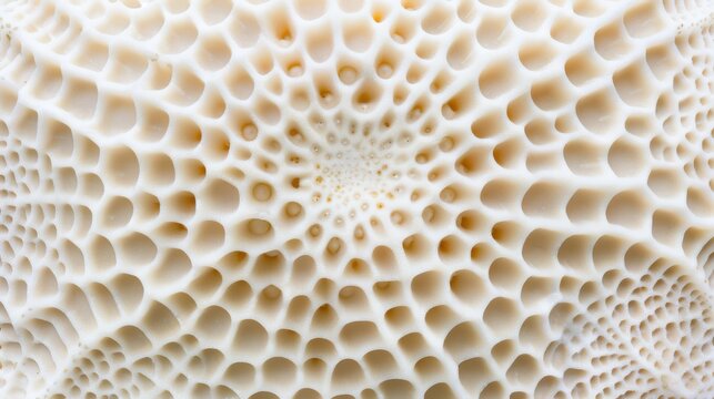 Detailed Macro Shot of Sand Dollar's Intricate Surface Pattern with Shallow Depth of Field