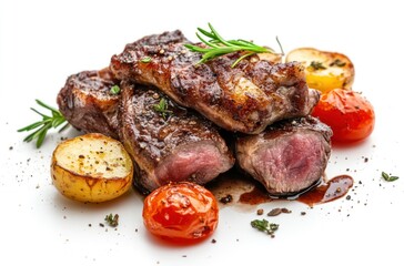 Delicious Grilled Steak with Roasted Vegetables