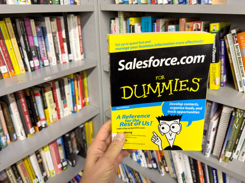 Salesforce for Dummies instructional manual.