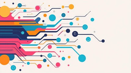 Explore the depths of technology with this vibrant, cartoonstyle illustration of intricate neural network connections.