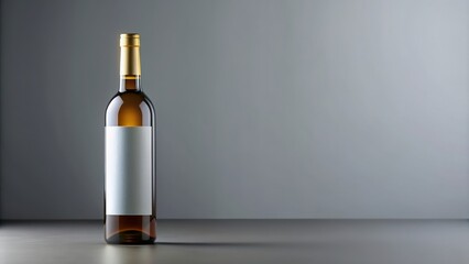 Wine mockup bottle with blank label for branding and product display , wine, mockup, bottle, blank, label, branding