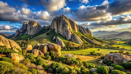 Majestic view of Paarl Rock formation in Western Cape, South Africa, Paarl Rock, Western Cape, South Africa, landmark