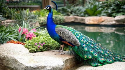 Naklejka premium peacock with feathers
