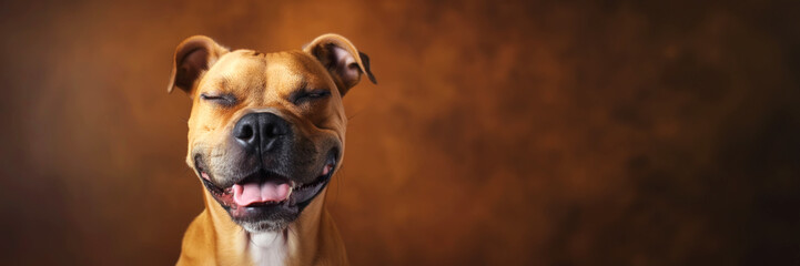 Obraz premium Portrait of a happy dog smiling