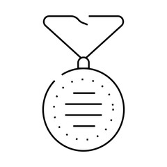 wearing on neck or keychain air filter line icon vector. wearing on neck or keychain air filter sign. isolated contour symbol black illustration