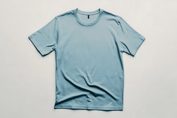 Light Blue T-Shirt on White Background