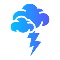 thunder storm Gradient icon