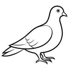 Dove of peace isolated on white background, dove vector illustration, bird on a branch vector art, dove silhouette, bird vector icon, bird on a branch line art, eps, dove on a branch cartoon