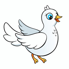 Dove of peace isolated on white background, dove vector illustration, bird on a branch vector art, dove silhouette, bird vector icon, bird on a branch line art, eps, dove on a branch cartoon