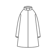 A long coat with a collar and sleeves