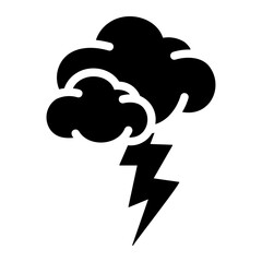 thunder storm Solid icon