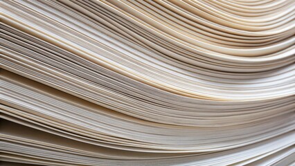 Close-up of a bending stack of paper, paper, stack, close-up, texture, office supplies, document, white, background, business