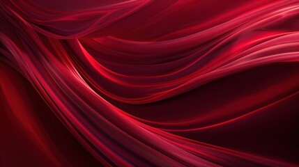 Obraz premium Abstract Background, fluid lines of deep ruby red, minimalist design with smooth transitions and rich hues, creating a bold visual impact