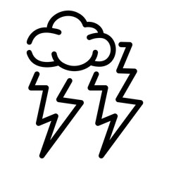 thunderbolt Line Icon