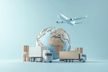 Global Logistics and Transportation Concept