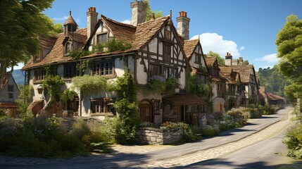 Architectural   fantasy old building environment 