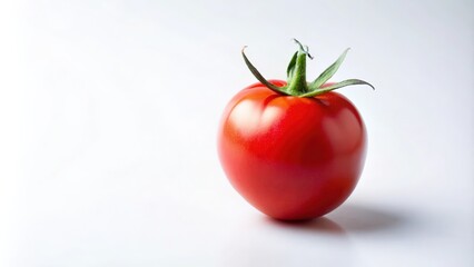 Fresh cherry tomato on a white background, cherry tomato, fresh, ripe, red, vegetable, healthy, organic, food, close-up