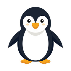 Obraz premium Cute penguin icon in flat style.