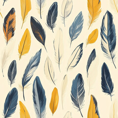 seamless pattern with feathers
