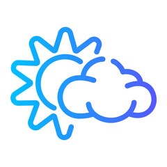 sun Line Gradient Icon