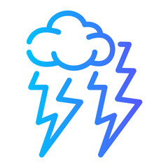 thunderbolt Line Gradient Icon