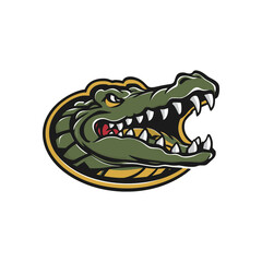 Obraz premium crocodile roar illustration design icon logo
