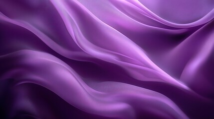 Fototapeta premium Purple Silk Symphony: Dive into the luxurious folds of this vibrant purple silk fabric, its smooth texture and flowing drapes creating a captivating visual melody. 