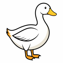 Duck isolated on white background, duck vector illustration, bird on a branch vector art, duck silhouette, bird vector icon, bird on a branch line art, eps, duck on a branch cartoon