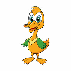 Duck isolated on white background, duck vector illustration, bird on a branch vector art, duck silhouette, bird vector icon, bird on a branch line art, eps, duck on a branch cartoon